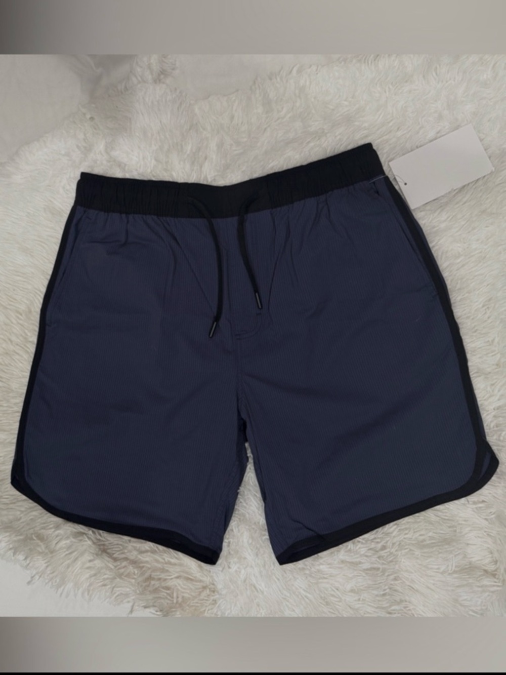 Men's Athletic Shorts — Navy with Black Trim